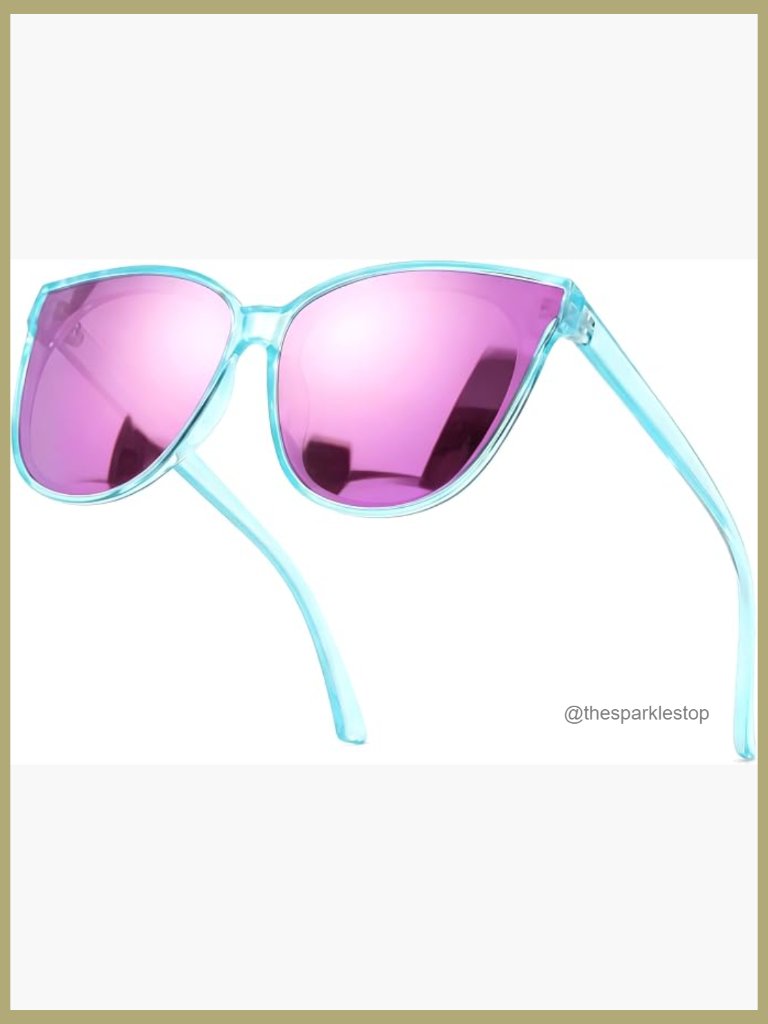 Polarized Cat Eye Sunglasses For Women Oversized Designer Mirrored Sun Glasses